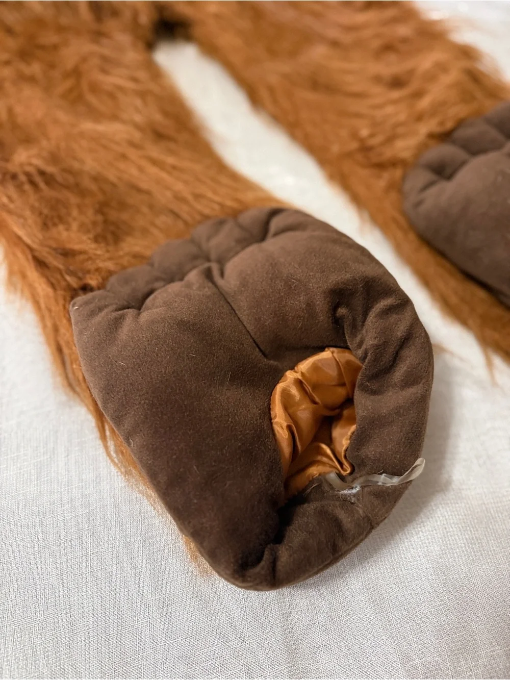 Star Wars Brown Chewbacca Furry One-Piece Hooded Costume - Child XL